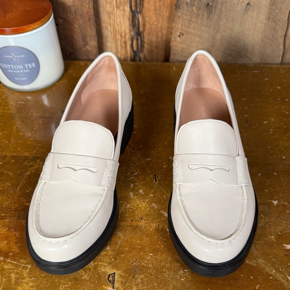 Nordstrom Cream Leather Loafers